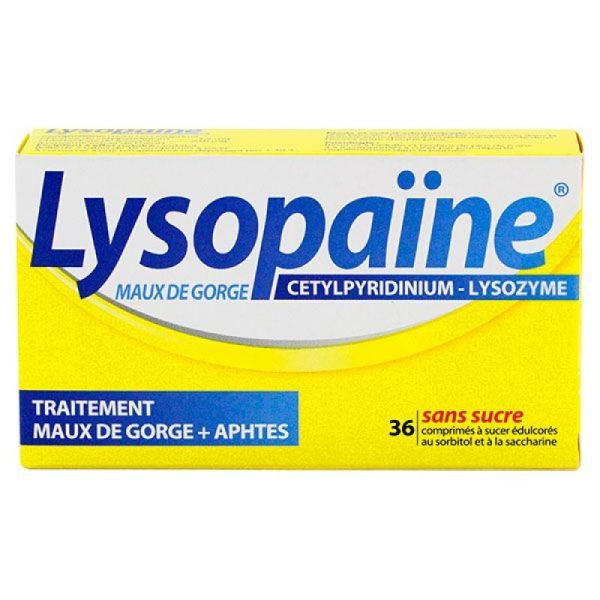 Lysopaine Cethyl Menthe S/suc 18x2