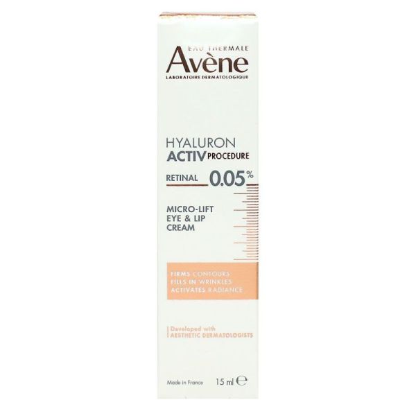 Avene Hyaluron Activ procédure Retinal crème Micro-lift yeux et lèvres 15 mL