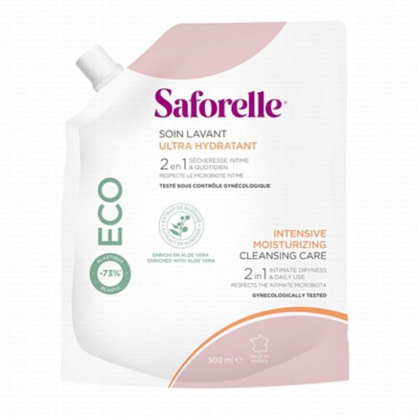Saforelle Soin lavant ultra hydratant Recharge 500 mL