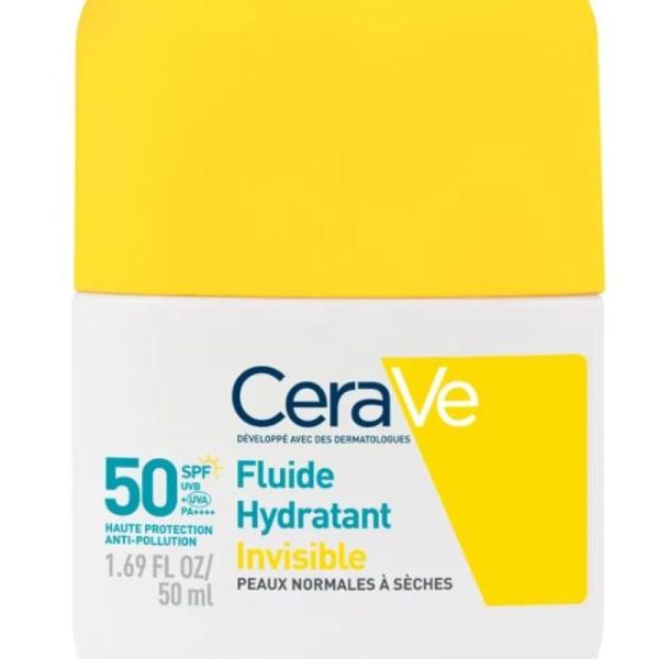 CeraVe Fluide Hydratant Invisible spf50+ peaux normales à sèches - 50 mL