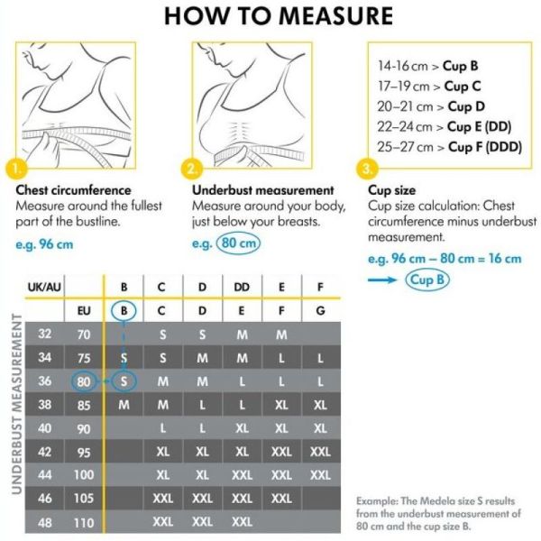 Medela Soutien-gorge de grossesse et d'allaitement Noir Taille XL